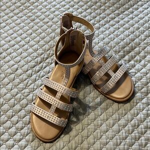 Cat & Jack Tan Rhinestone Sandals